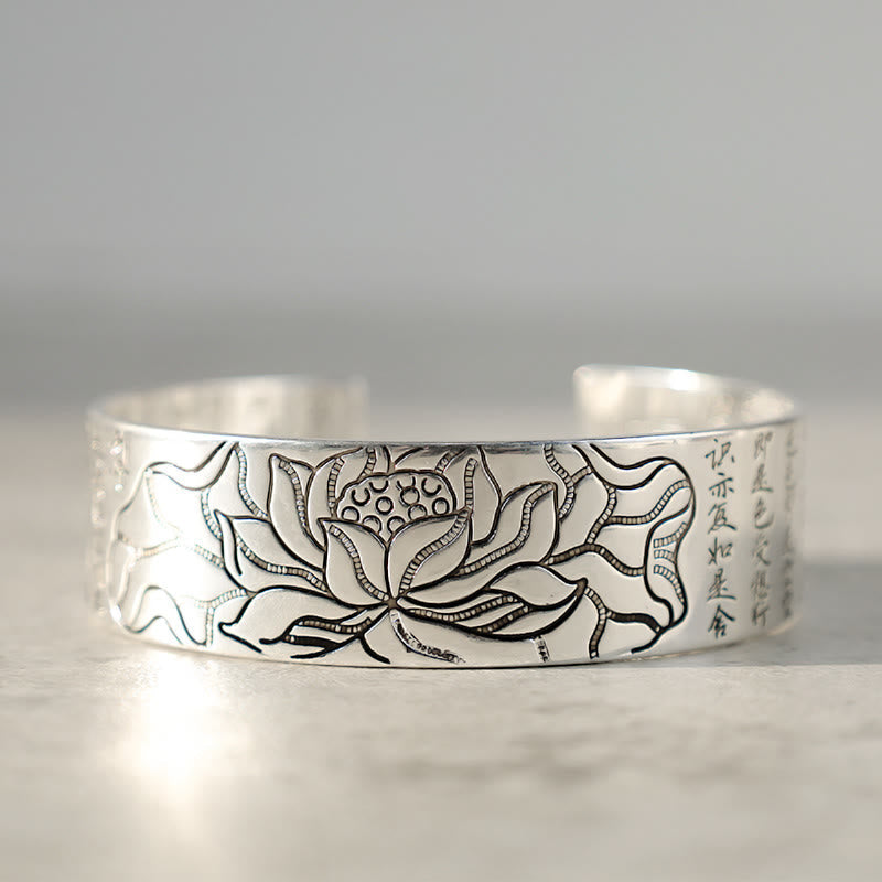 Karma Stone Tibetan Lotus White Copper Luck Bracelet
