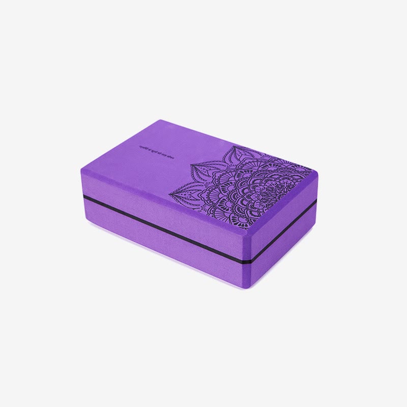 Karma Stone Tibetan Mandala Mindful Soft Non-Slip Foam Yoga Block
