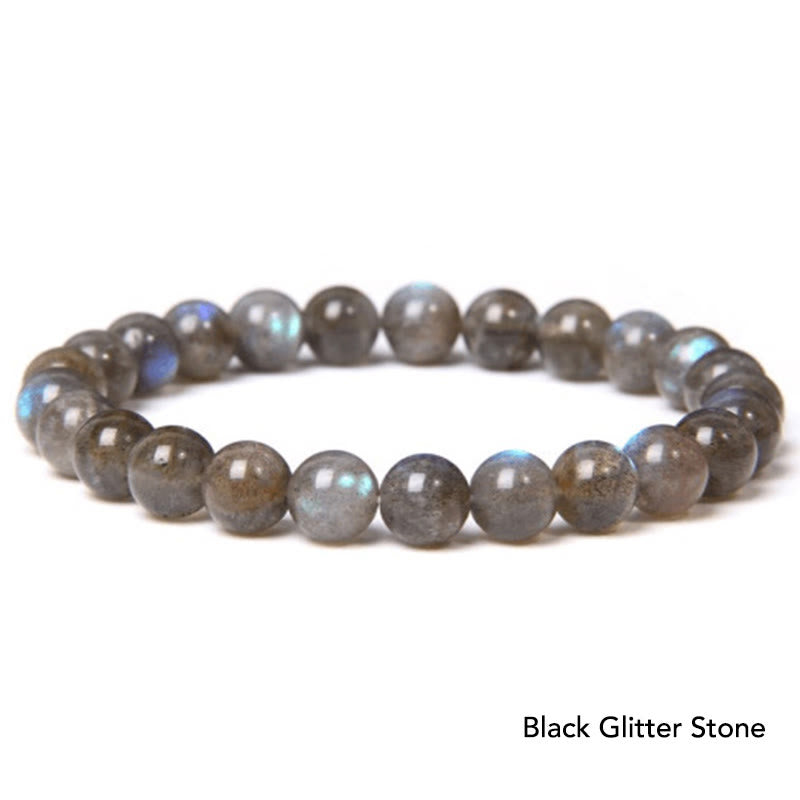 Karma Stone Natural Agate Stone Crystal Balance Beaded Bracelet