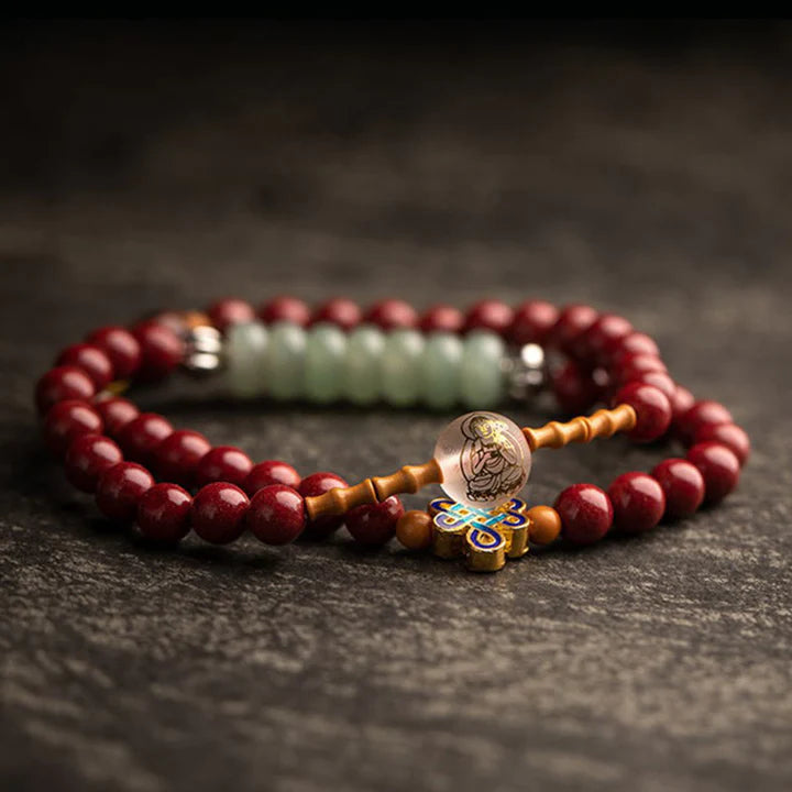 Karma Stone Chinese Zodiac Amulet Blessing Double Layer China Lucky Bracelet