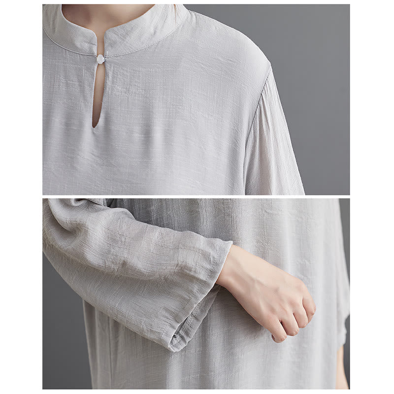 Karma Stone Simple Pattern Meditation Prayer Spiritual Zen Practice Yoga Clothing Women's Set
