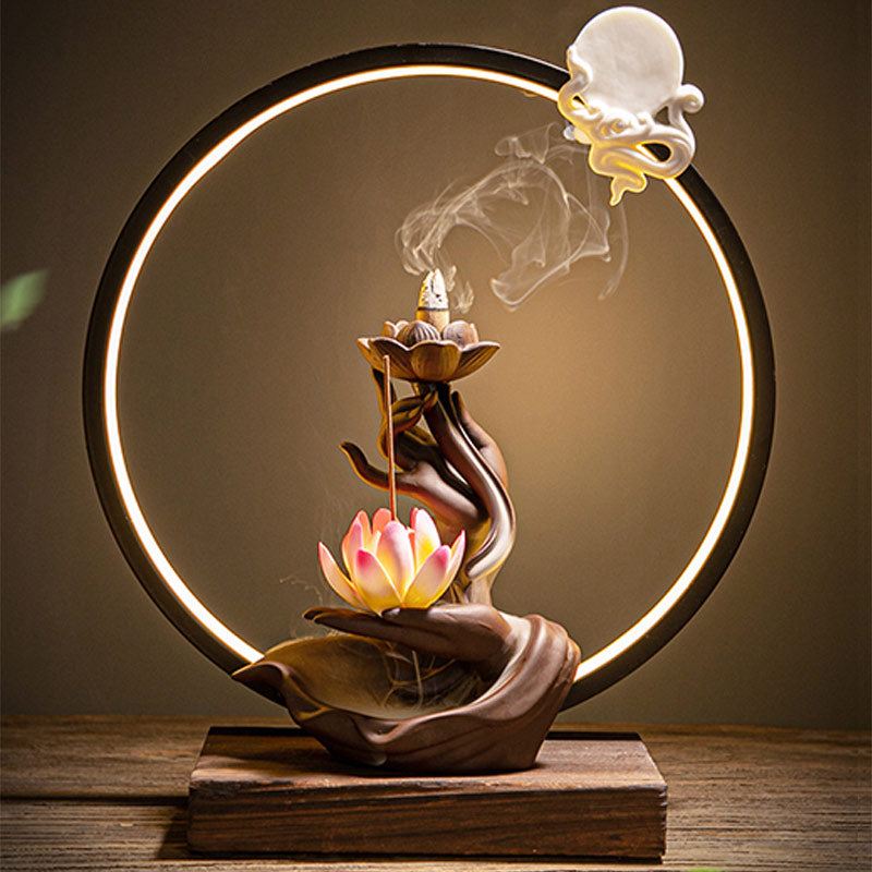 Karma Stone Lotus Bergamot Healing Incense Burner