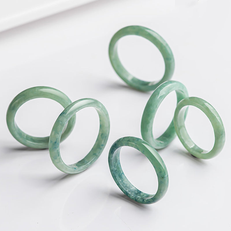 Karma Stone Natural Jade Prosperity Abundance Ring