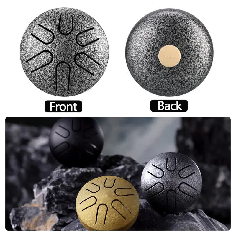 Karma Stone Mini Steel Tongue Drum 3 Inch Sound Healing Drum Kit