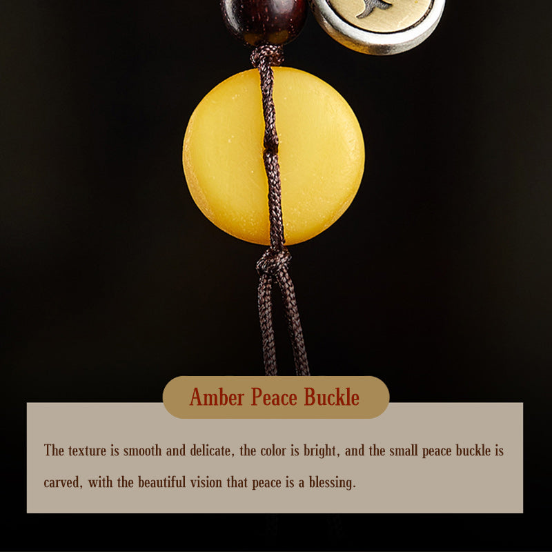 Karma Stone Chinese Zodiac Natal Buddha 108 Mala Beads Small Leaf Red Sandalwood Red Agate PiXiu Protection Bracelet