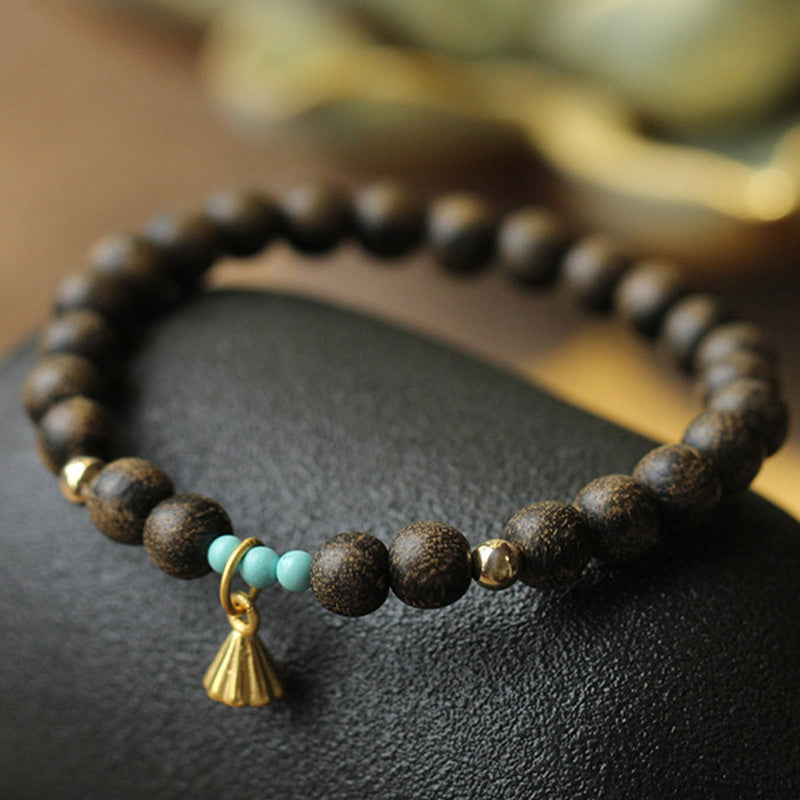 Karma Stone Agarwood Lotus Strength Bracelet