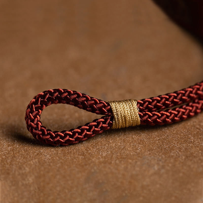 Karma Stone 925 Sterling Silver Handmade Chinese Zodiac Natal Buddha Cyan Bodhi Seed Protection Braided Red String Bracelet