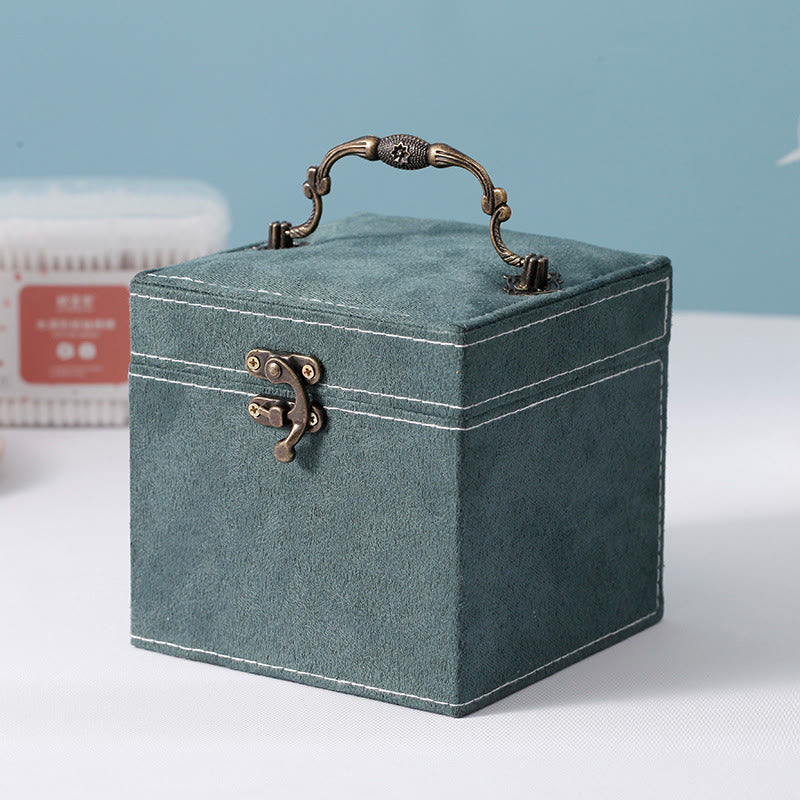 Karma Stone Jewelry Box Organizer Three-Layer Jewelry Storage Box Flannel Gift Box