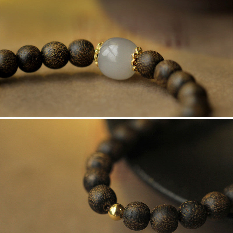 Karma Stone Agarwood Jade Strength Calm Bracelet