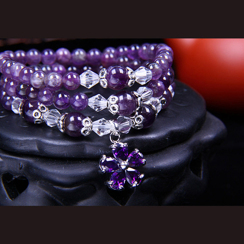 Karma Stone Tibetan Amethyst Blessing Bracelet