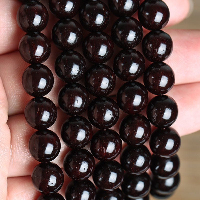 Karma Stone Gold Star Small Leaf Red Sandalwood Chinese Knotting Protection Bracelet