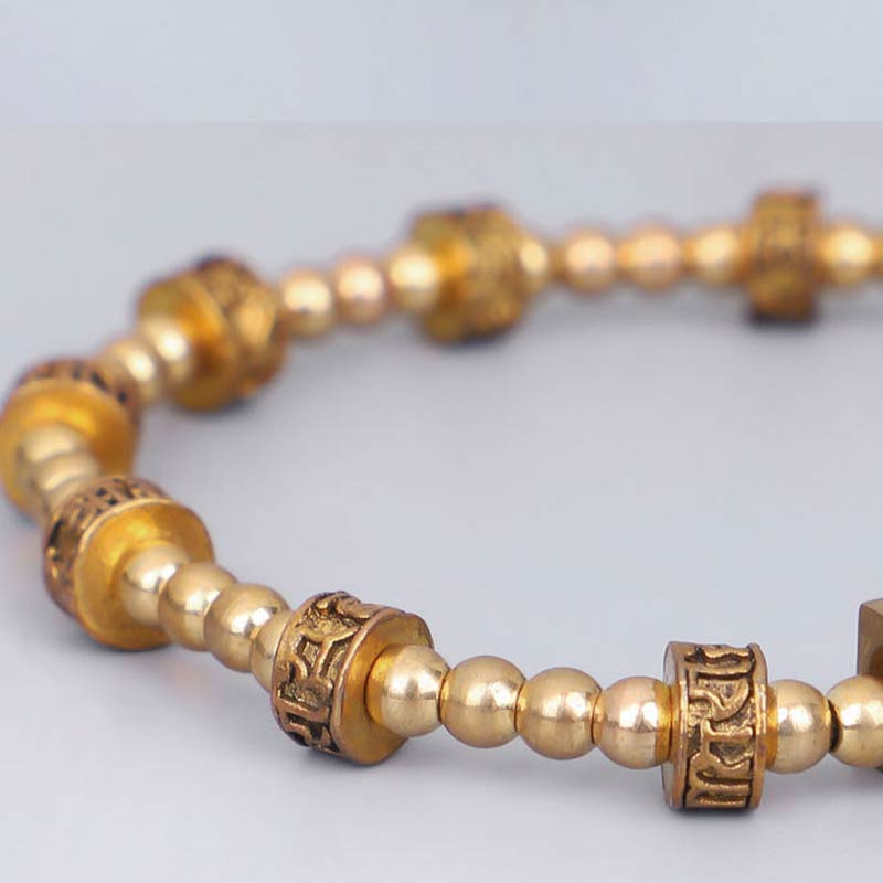 Karma Stone Tibetan Curse Six True Words Wealth Bracelet