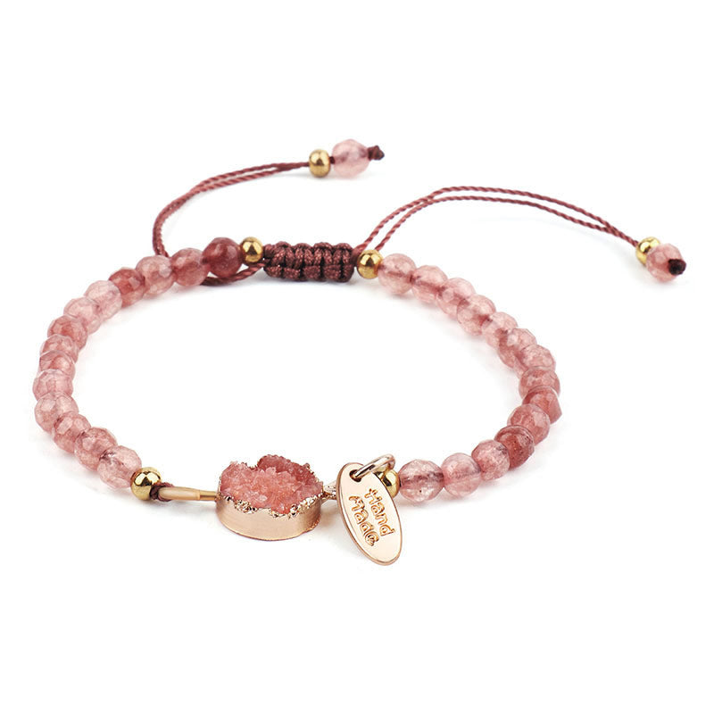 Karma Stone Natural Crystal Charm Lucky Healing Bracelet