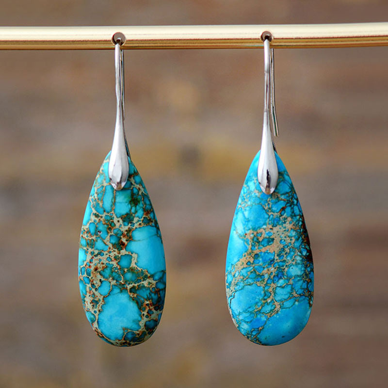 Karma Stone Emperor Stone Crystal Happiness Earrings