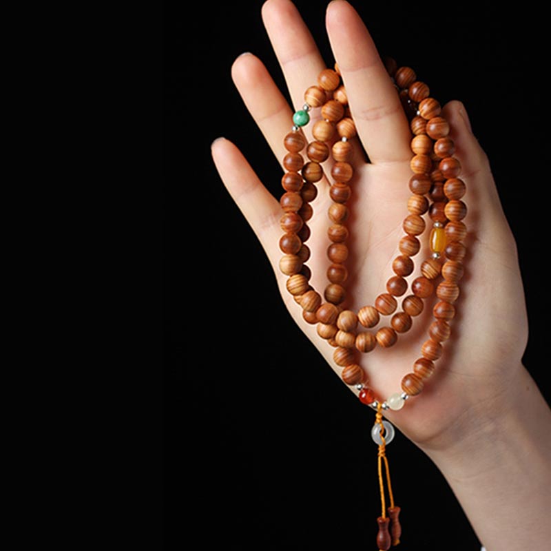 Karma Stone Tibetan Rosewood Mala Healing Necklace Bracelet