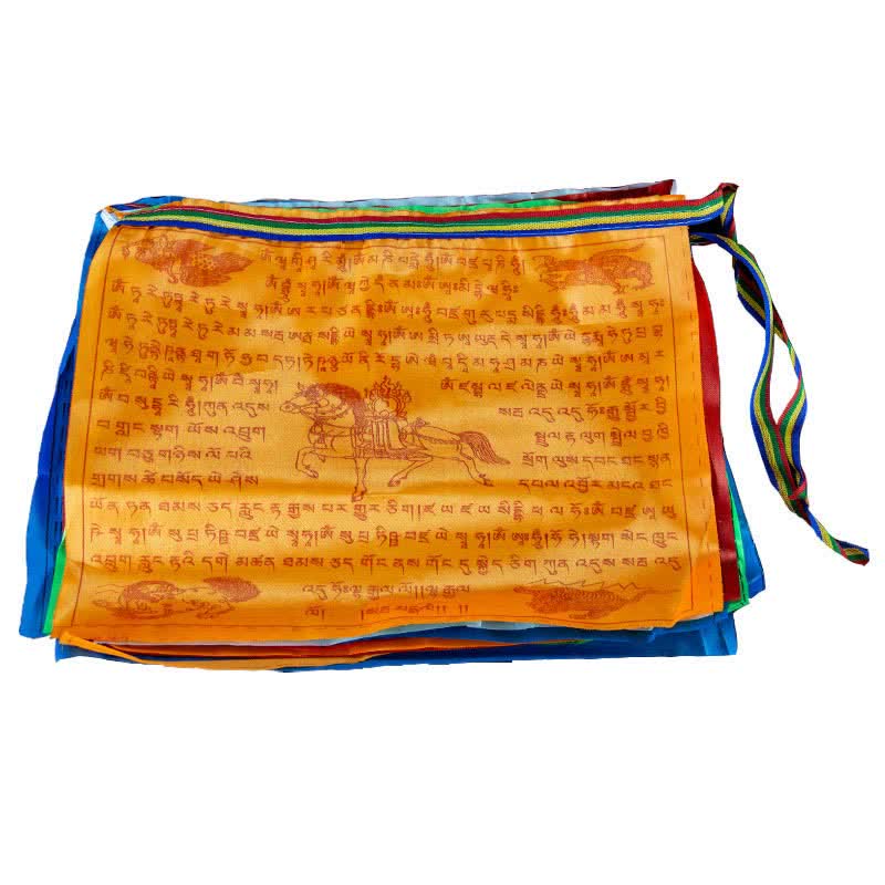 Karma Stone Tibetan 5 Colors Windhorse Blessing Outdoor 20 Pcs Prayer Flag
