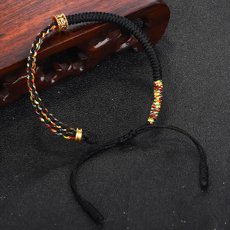 Karma Stone Om Mani Padme Hum Protection Luck String Bracelet