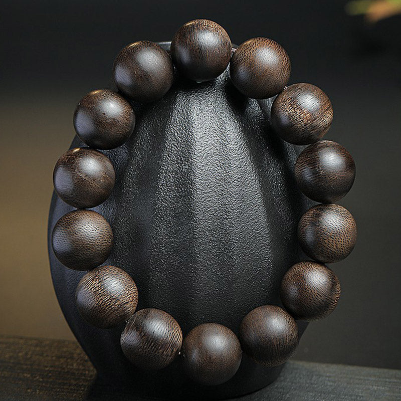 Karma Stone 108 Mala Beads Agarwood Peace Strength Calm Bracelet