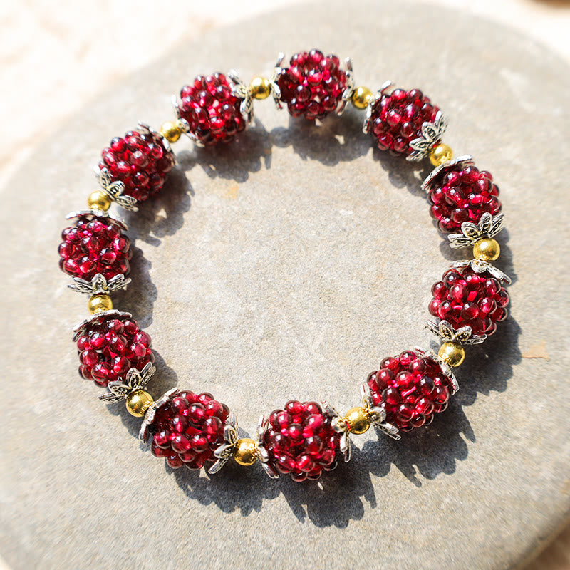 Karma Stone Natural Garnet Healing Bracelet