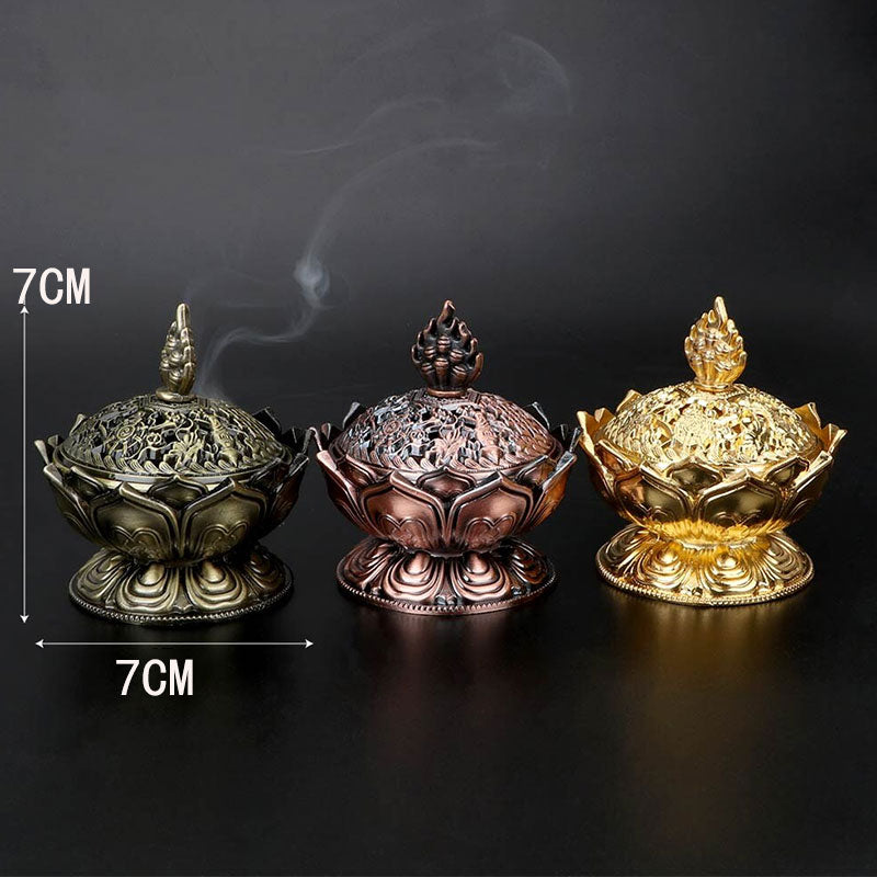 Karma Stone Tibetan Lotus Shaped Purify Incense Burner