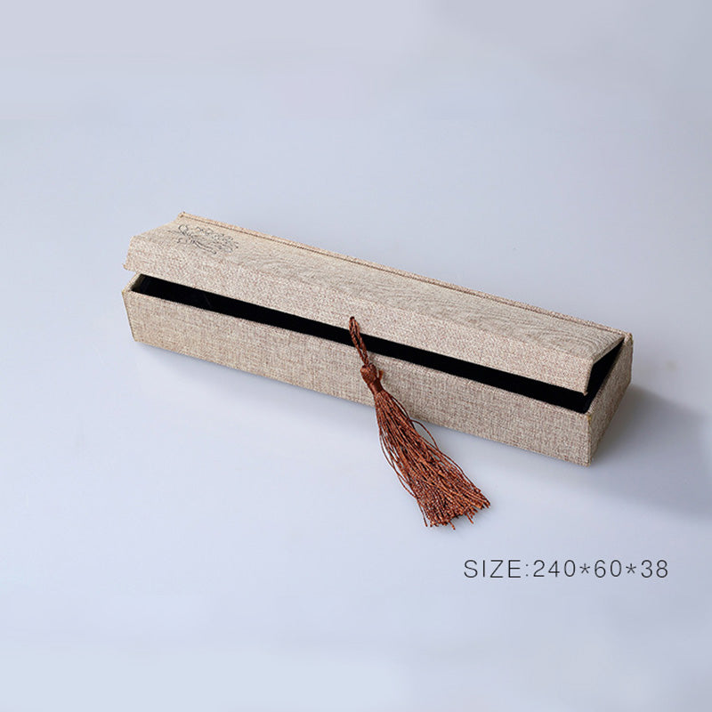 Karma Stone Lotus Pattern Jewelry Storage Box Gift Box Tassels