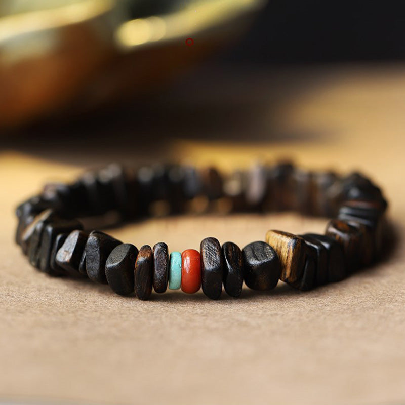 Karma Stone Agarwood Red Agate Balance Bracelet