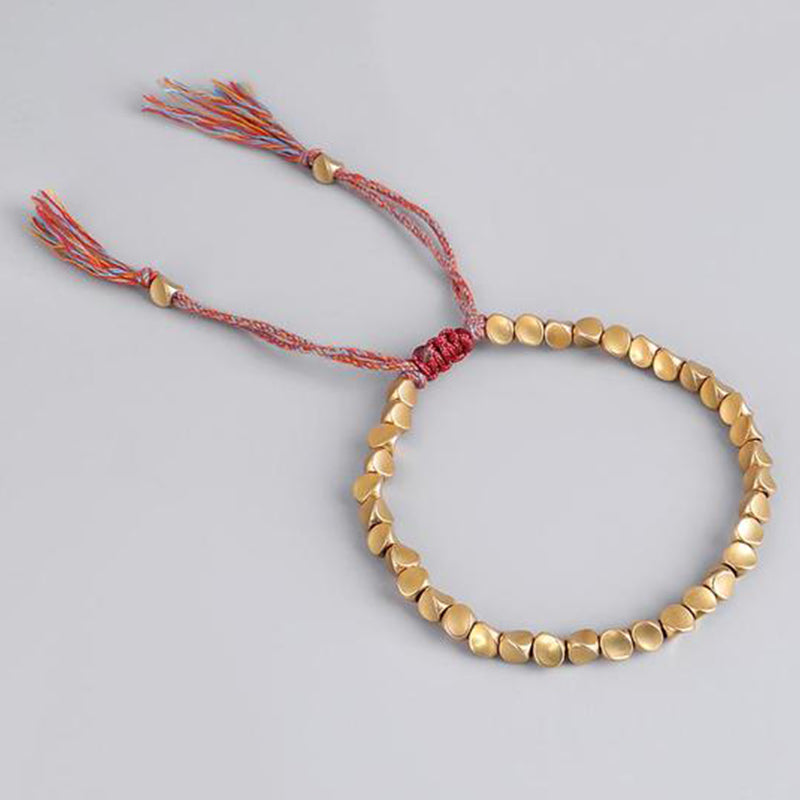 Karma Stone Tibetan Copper Beads Healing Luck Spiritual Bracelets Anklet