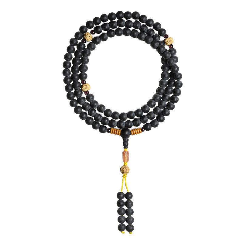Karma Stone Tibetan Mala Cypress Bodhi Seed Red Agate Healing Bracelet