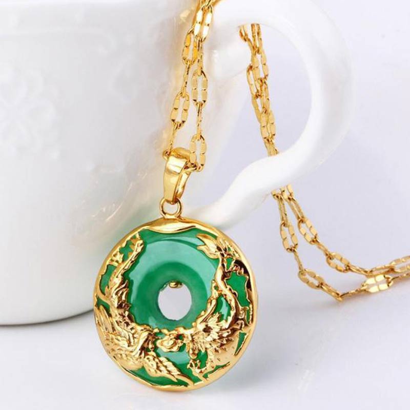 Karma Stone Natural Jade Prosperity Necklace