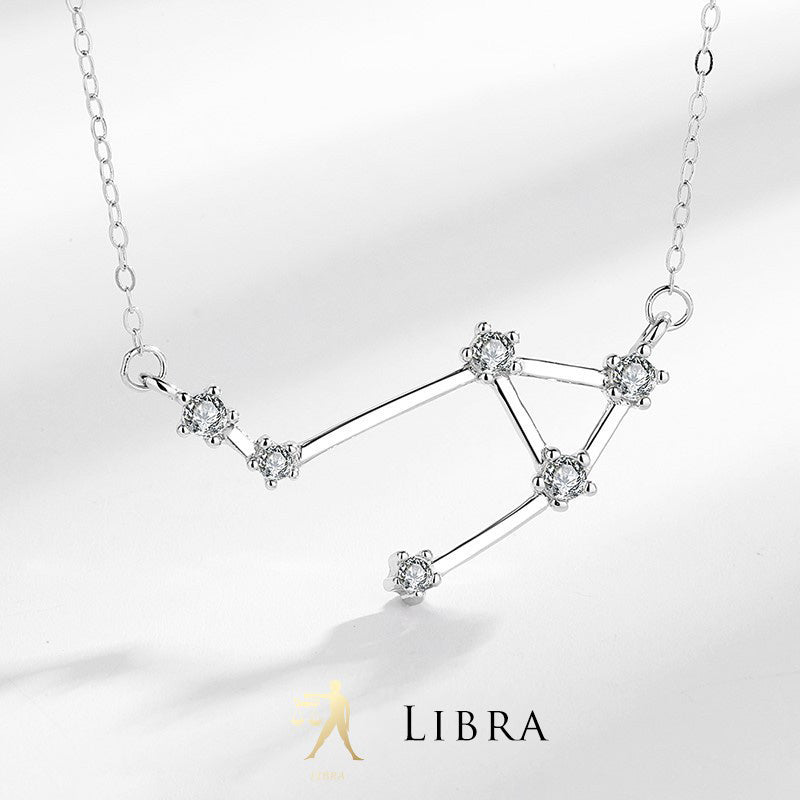 Karma Stone 925 Sterling Silver 12 Constellations of the Zodiac Astrology Blessing Necklace Pendant