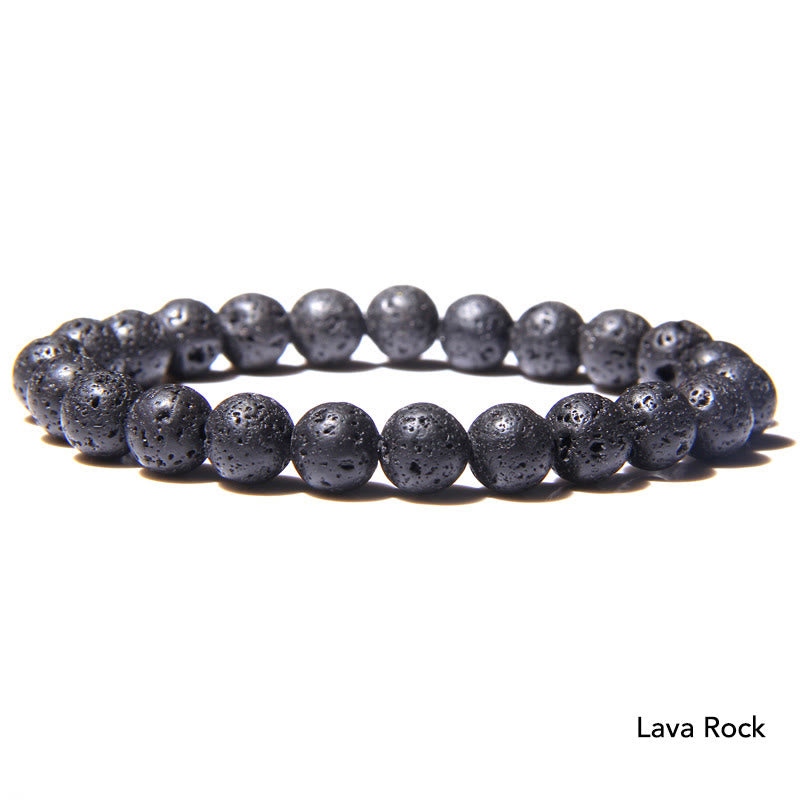 Karma Stone Natural Agate Stone Crystal Balance Beaded Bracelet