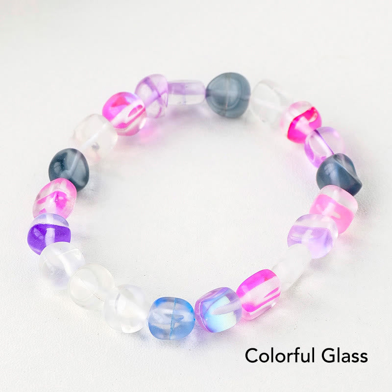 Karma Stone Natural Irregular Shape Crystal Stone Spiritual Awareness Bracelet