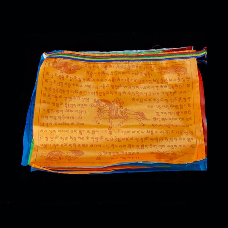Karma Stone Tibetan 5 Colors Windhorse Blessing Outdoor 20 Pcs Prayer Flag