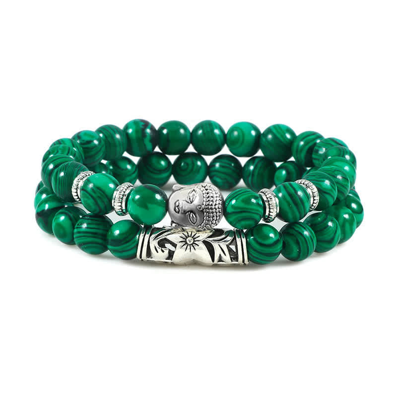 Karma Stone 2 pieces natural crystal agate protection bracelets