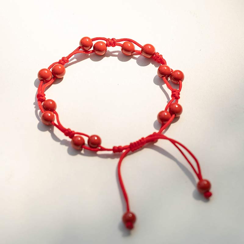 Karma Stone Red Agate Moss Agate Cinnabar Calm Bracelet