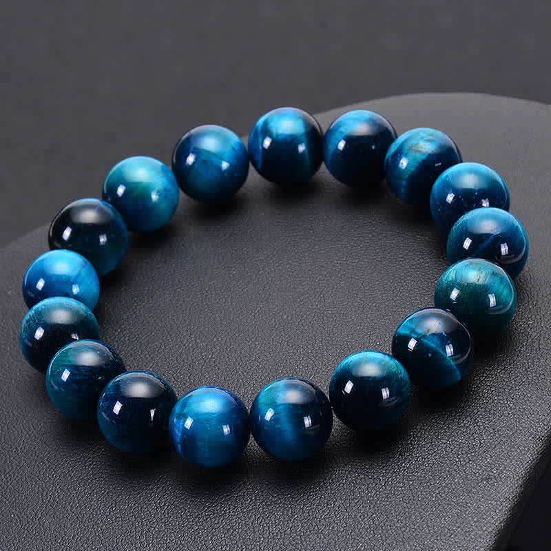 Karma Stone Blue Tiger Eye Protection Bracelet