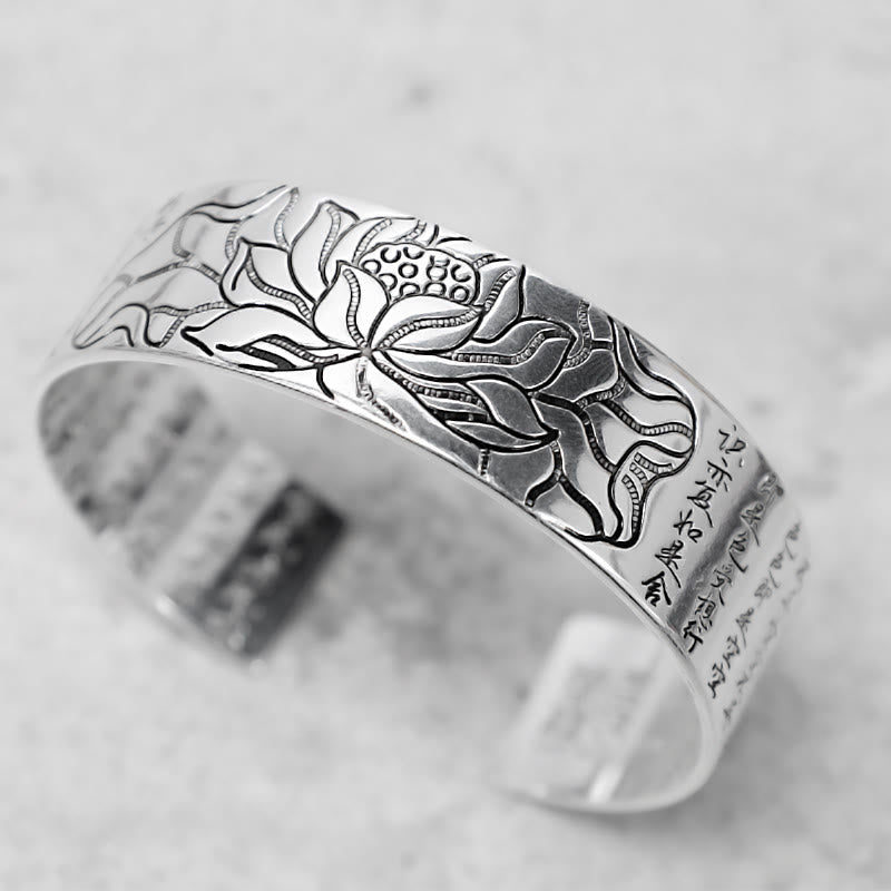 Karma Stone Tibetan Lotus White Copper Luck Bracelet