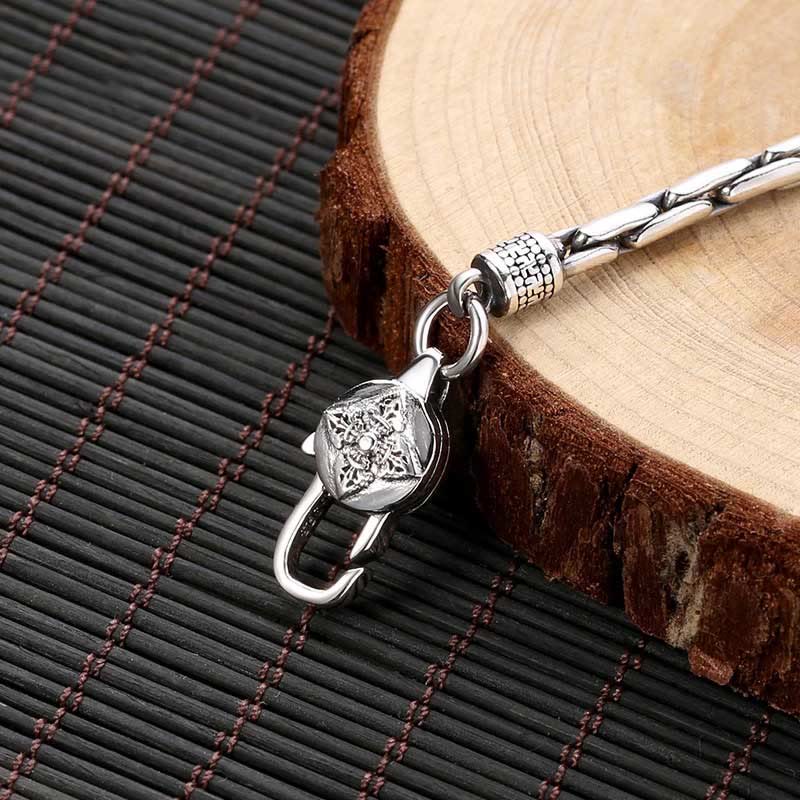 Karma Stone Tibetan Double Dorje Om Mani Padme Hum Buddha Swastika Vajra Strength Bracelet