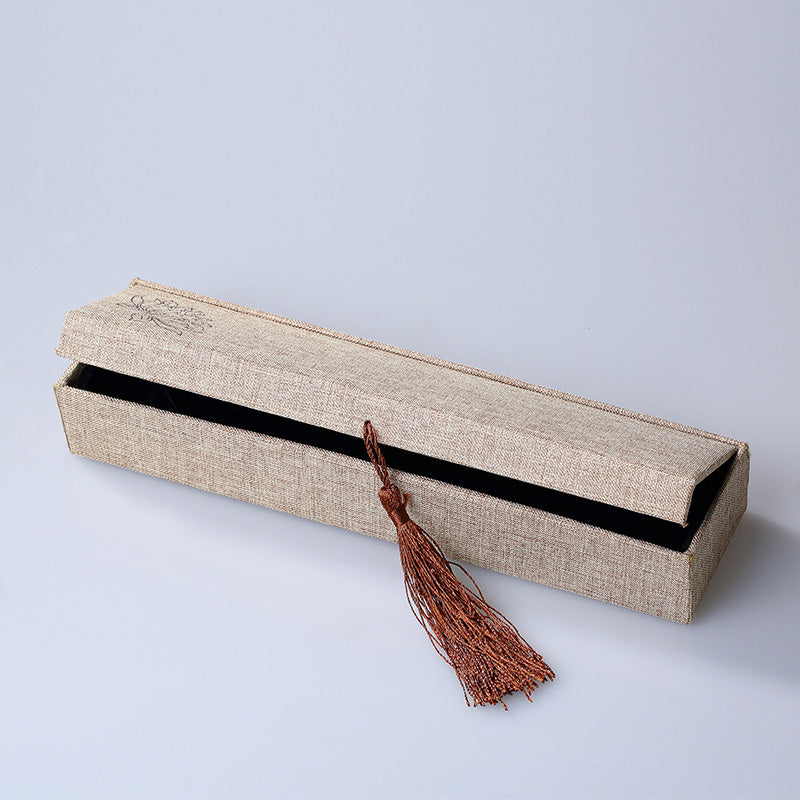 Karma Stone Lotus Pattern Jewelry Storage Box Gift Box Tassels