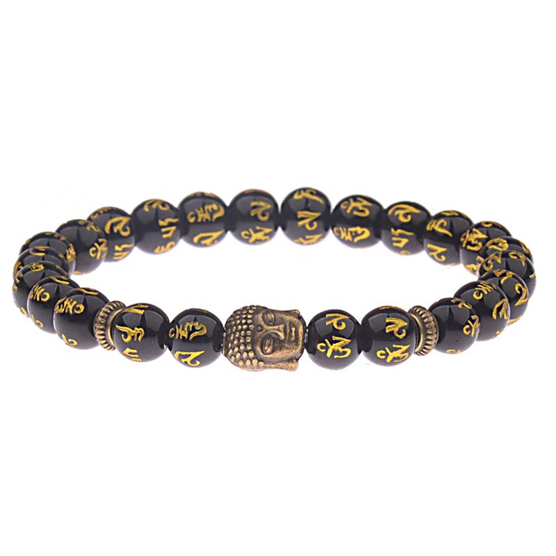 Karma Stone Tibetan Buddha Mantra Amulet Bracelet
