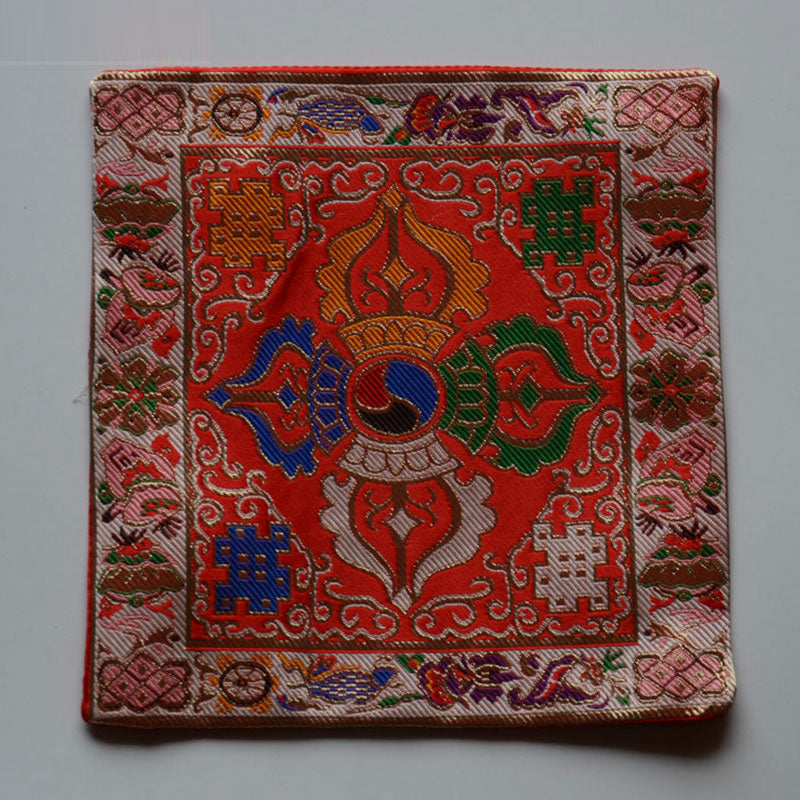 Karma Stone Prayer Altar Mat Healing Meditation Vajra Auspicious Symbols