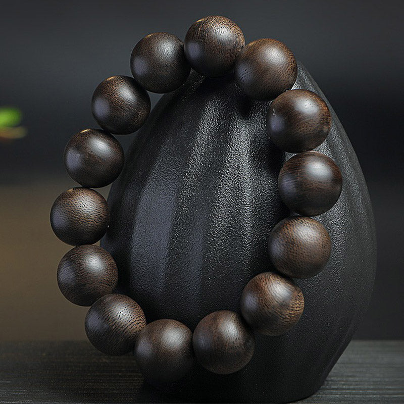 Karma Stone 108 Mala Beads Agarwood Peace Strength Calm Bracelet