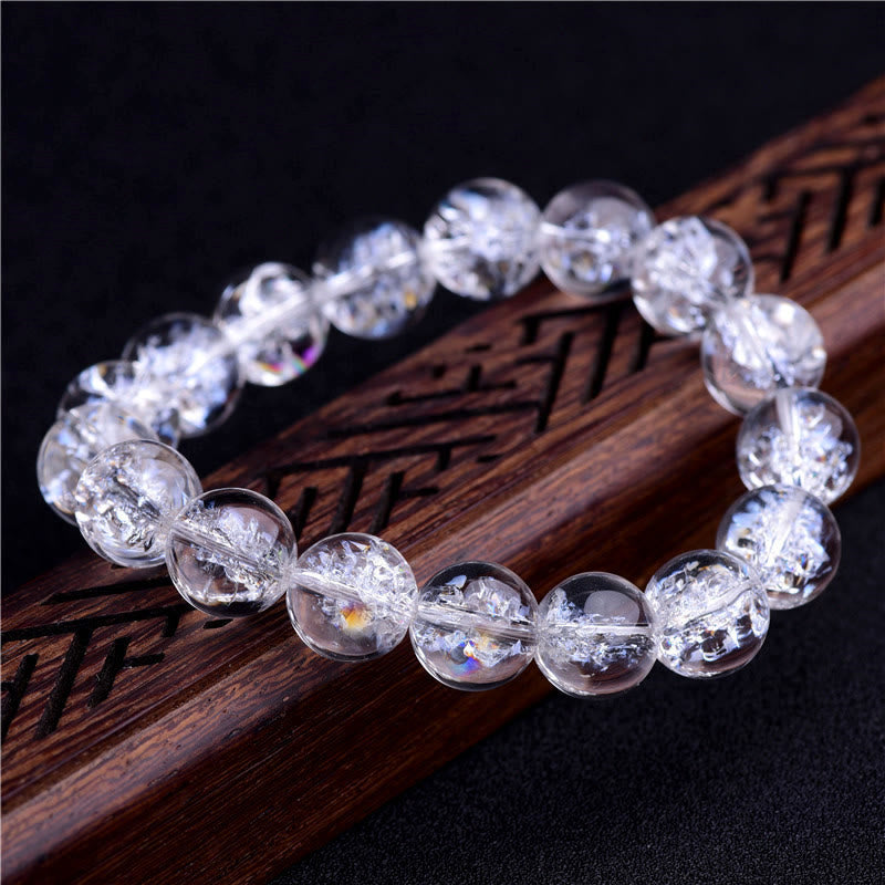 Karma Stone Natural White Crystal Protection Healing Bracelet