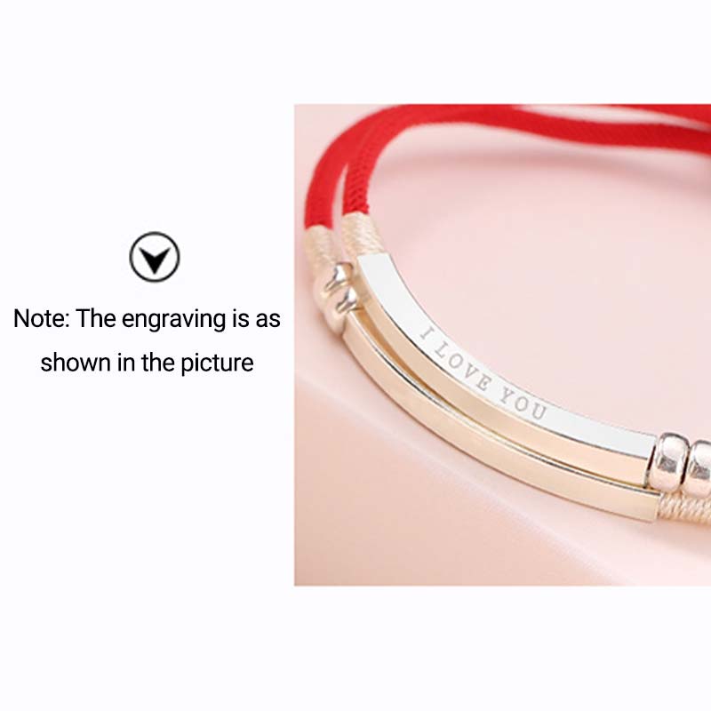 Karma Stone 925 Sterling Silver Red String Layered Braid Bracelet
