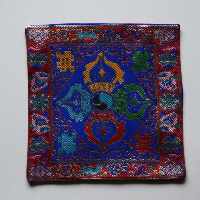 Karma Stone Prayer Altar Mat Healing Meditation Vajra Auspicious Symbols