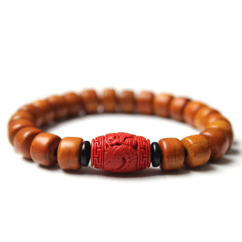 Karma Stone Tibetan Yak Bone Om Mani Padme Hum Strength Bracelet