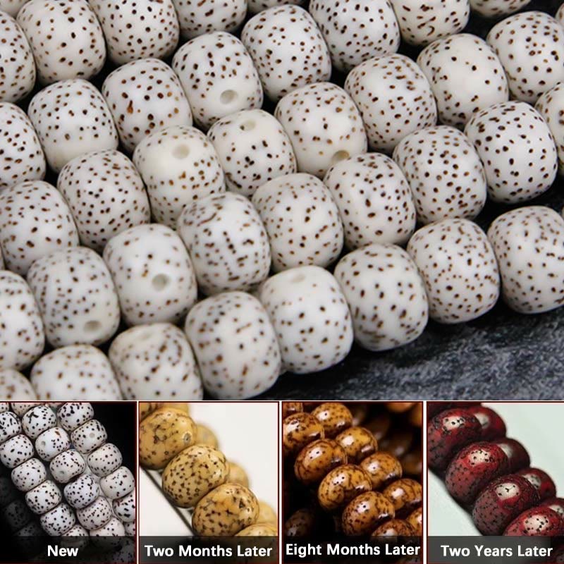Karma Stone 108 Mala Beads Bodhi Seed Yak Bone Avalokitesvara Lucky Pixiu Guan Gong Buddha Demon Peace Tassel Bracelet