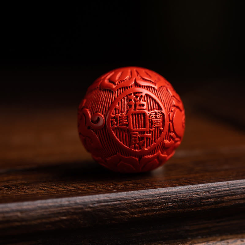 Karma Stone Tibet Om Mani Padme Hum PiXiu Copper Coin Small Leaf Red Sandalwood Cinnabar Protection Key Chain
