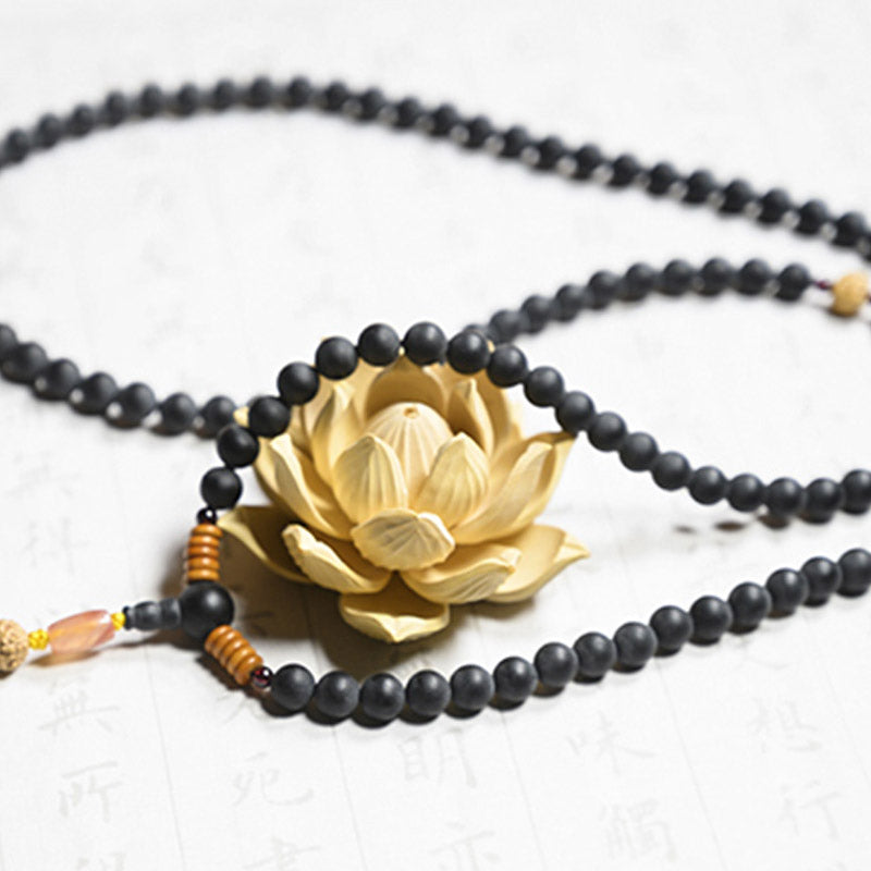 Karma Stone Tibetan Mala Cypress Bodhi Seed Red Agate Healing Bracelet
