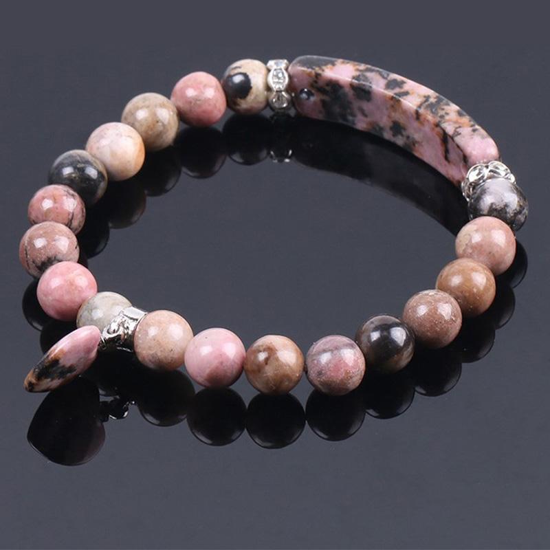 Karma Stone Natural Quartz Love Heart Healing Beads Bracelet